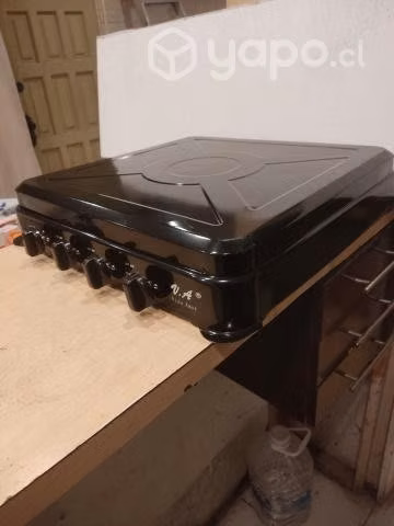 Cocina encimera 4 Platos a gas con Tapa
