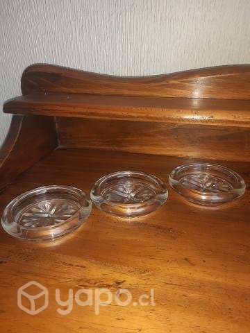 3 posavasos de cristal tallado - Imagen 2