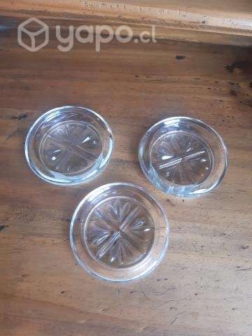 3 posavasos de cristal tallado - Imagen 3