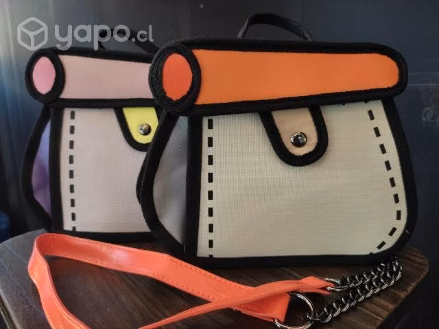Mochilas y bandoleras 3D comic diferentes colores