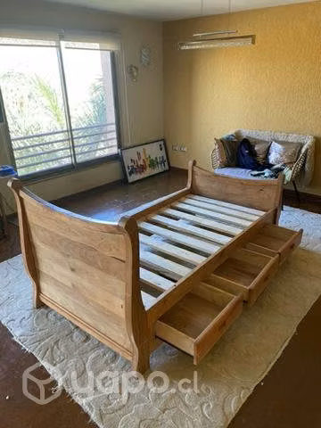 Cama de madera nativa Raulí