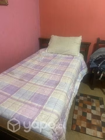 Cama madera plaza y media