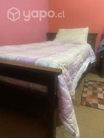Cama madera plaza y media