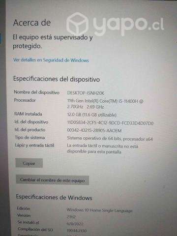 NOTEBOOK GAMER HP VICTUS i5 11gen RTX 3050TI - Imagen 4