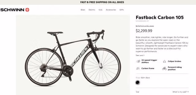 Bicicleta Schwinn Fastback Carbon 105