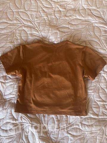 Crop top cafe y2k (talla S) - Imagen 2