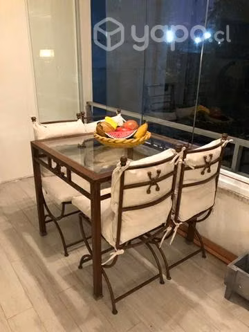 Juego terraza comedor de fierro