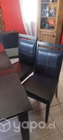 Juego de comedor madera 6 sillas - Imagen 2