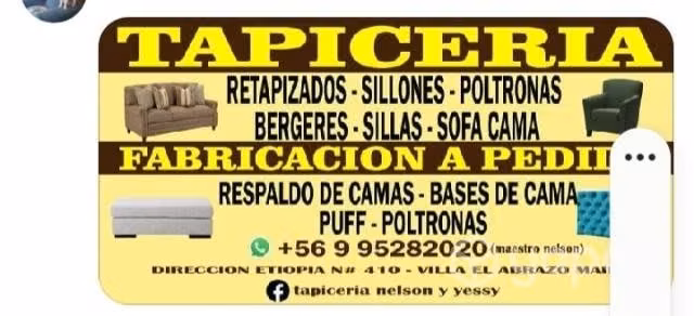 Tapicero con taller