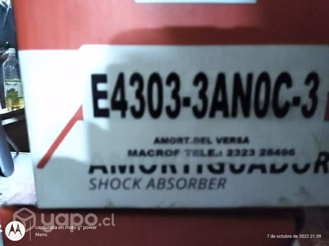 Amortiguador delantero Nissan versa 2012- 2016