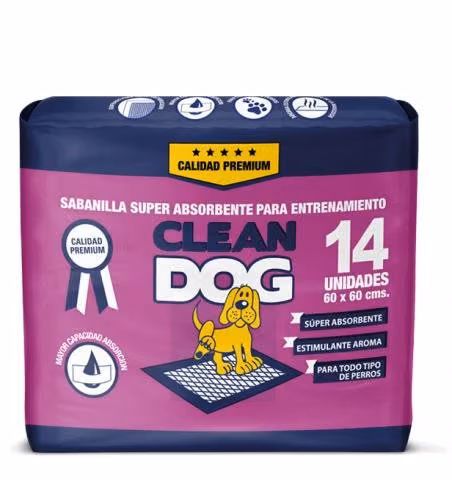 Sabanilla Perro Clean Dog 60X60 Cm Paquete 14 Unid