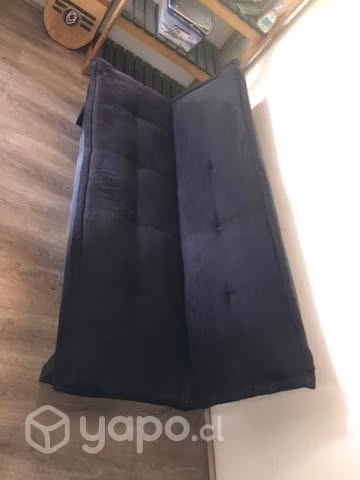 Futón Negro 165x76x72 Homy