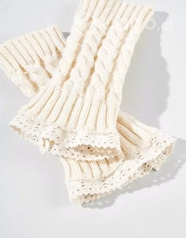 Guantes sin dedo con encaje