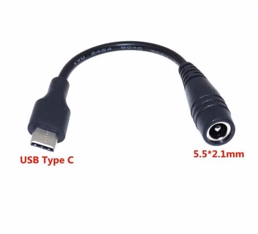Enchufe alimentación CC de 5,5x2,1mm tipo c