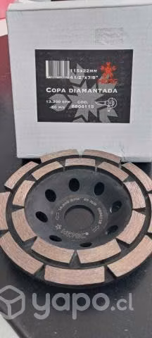 Copa Diamantada Doble Hilera 41/2 pulg