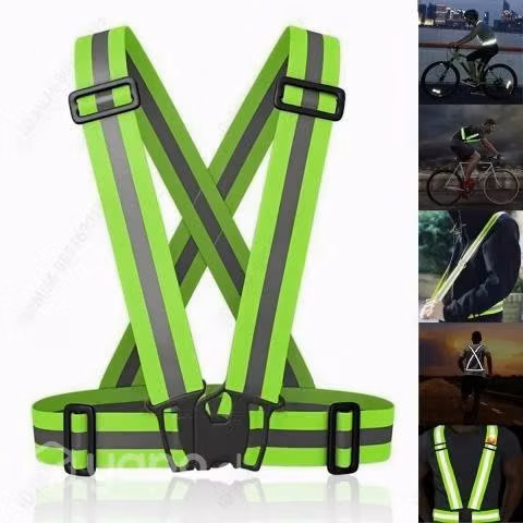 Arnés Reflectante de Seguridad Ajustable x 3 Unida