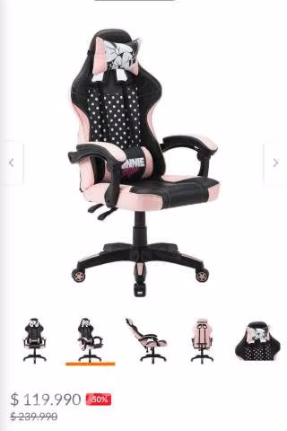 Silla gamer Disney Minnie