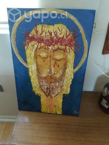 Pintura oleo jesus - Imagen 2