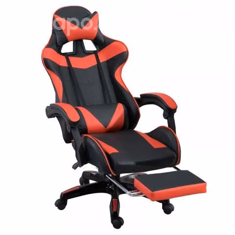 Silla gamer reclinable con reposapies