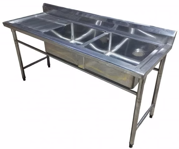 Lavafondo de dos tazas con secador de acero inox