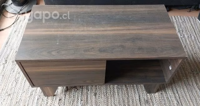 Mesa De Centro Con Cajón, Café Oscuro