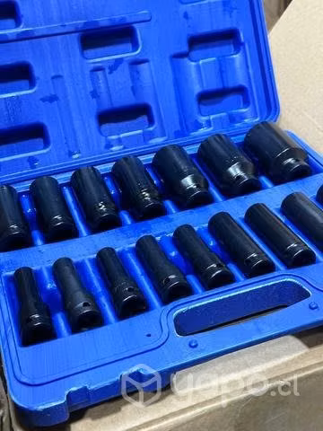 Juego Set Dados De Impacto 1/2 16 Piezas 10 a 32mm