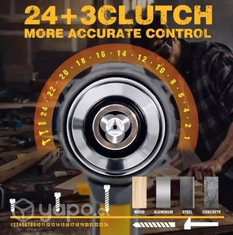 Taladro Percutor Atornillador Brushless Inalámbric