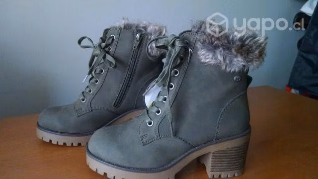 Botines Mujer color Oliva, Talla 35