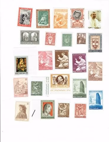 Set De 24 Estampillas Del Vaticano, Nunca Montadas