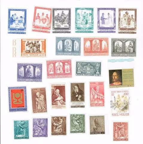 Set De 26 Estampillas Del Vaticano, Nunca Montadas
