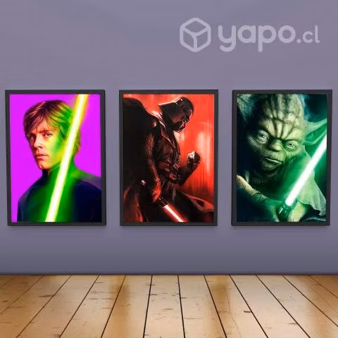 Pack 3 Cuadros Decorativos STAR WARS 34x45 cm