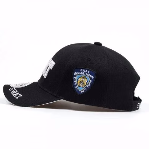 Gorros Bordados Ajustables SWAT Camuflaje Negro