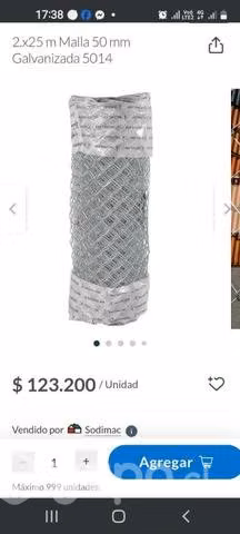 Malla galvanizada