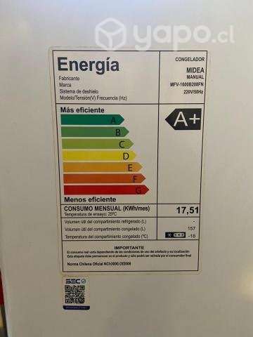 Congelador / Freezer Vertical / Midea Blanco - Imagen 6