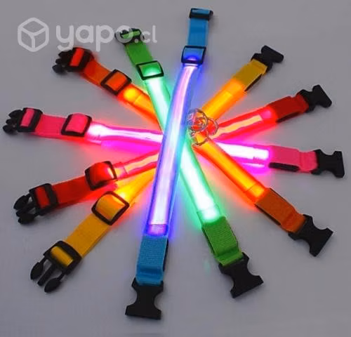 Collar luminoso led para perros con carga usb