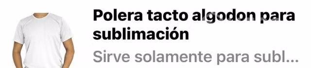 Polera Para sublimación - Imagen 6