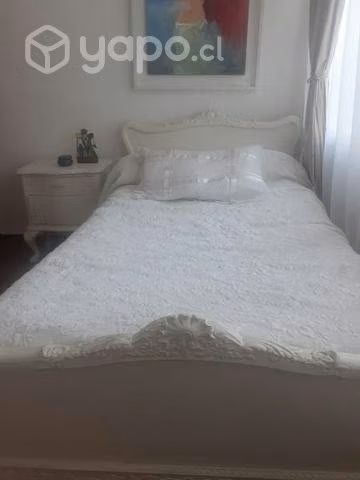 Cama 1.5 plaza, estilo normando