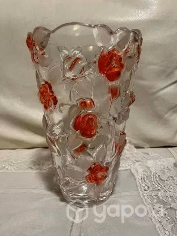 Antiguo Florero Cristal Yungay Tallado - Imagen 2