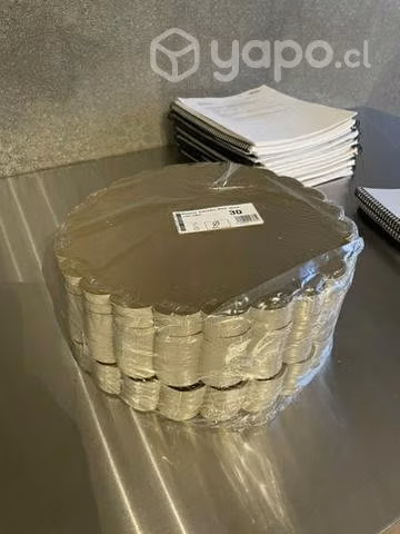 Pack 100 bases duras doradas para torta - Imagen 2
