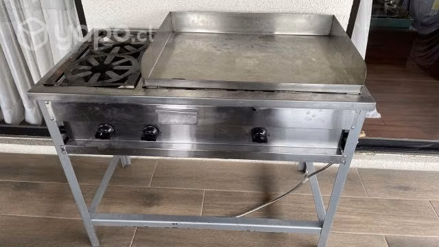 Plancha churrasquera Cousiño 50x70 2 quemadores