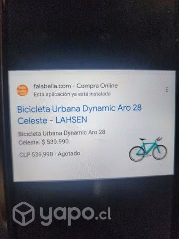Bicicleta urbana dynamic celeste aro 28 - LAHSEN - Imagen 2