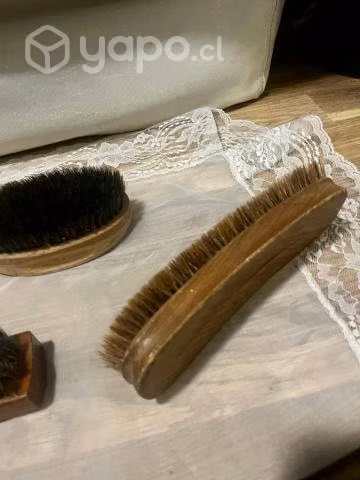 Antiguos Cepillos Ropa y Tocador Base Madera