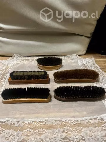 Antiguos Cepillos Ropa y Tocador Base Madera