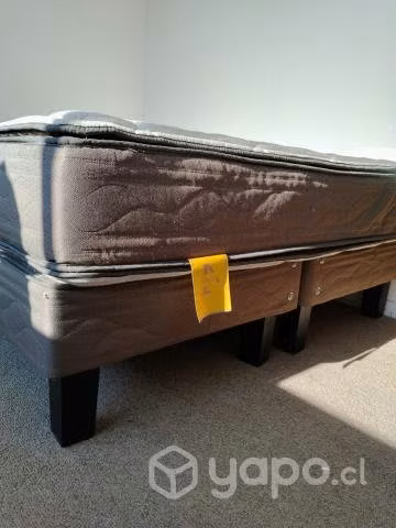 Cama 2 plazas con base dividida