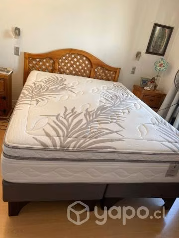 Cama 2 plazas con bases