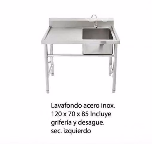 Lavafondo simple con secador izquierdo o derecho