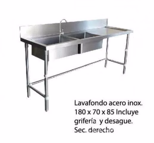 Lavafondos doble con secador izquierdo o derecho