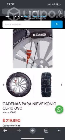 Cadenas para nieve könig cl-10