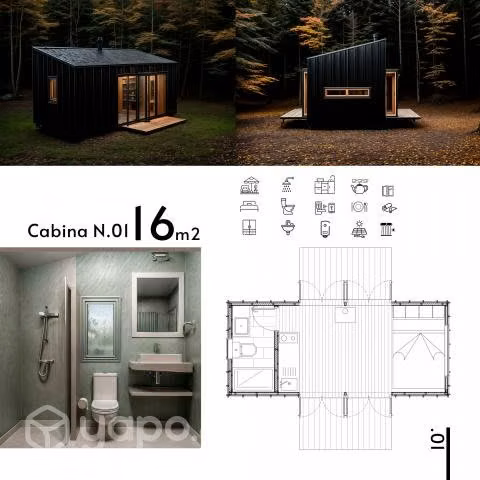 Cabina movil prefabricada
