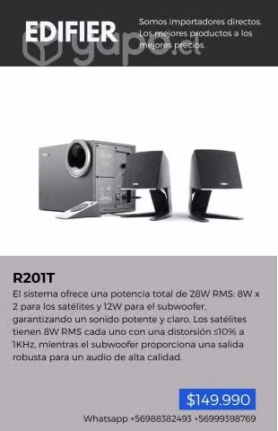 Parlantes EDIFIER audio alta calidad